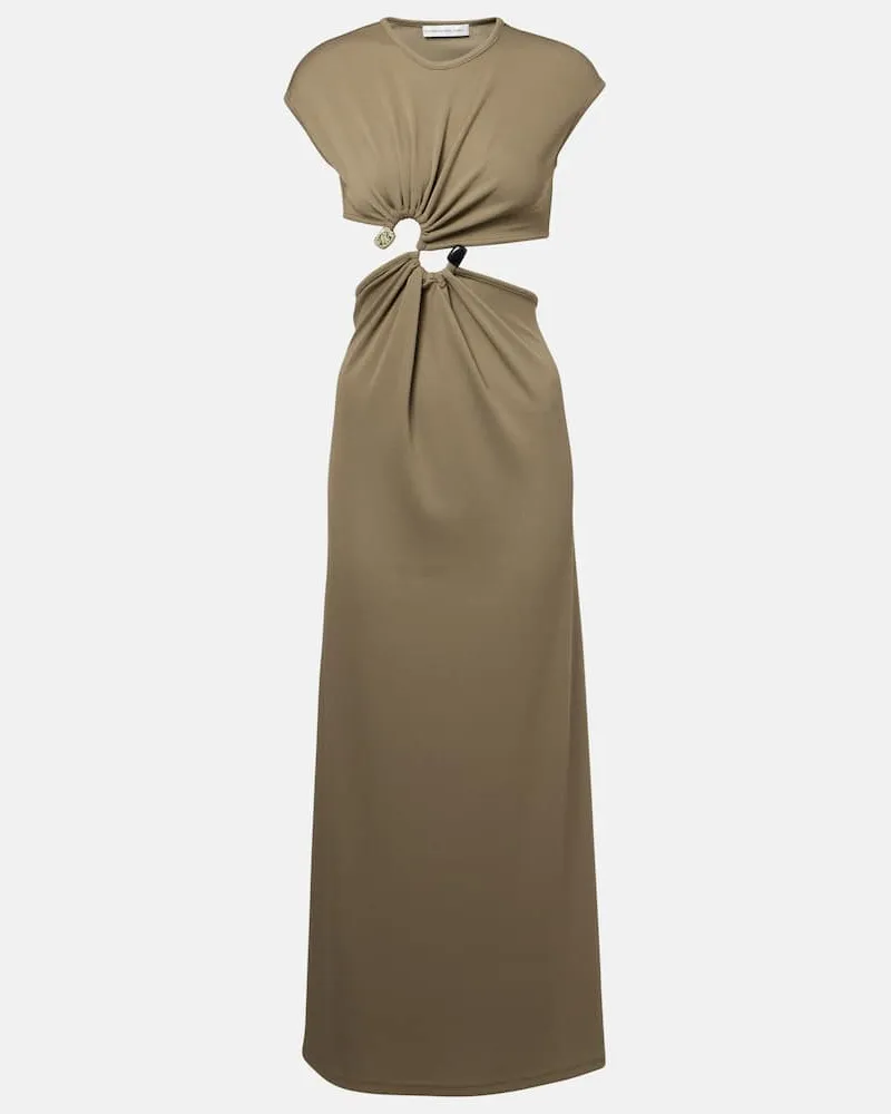 Christopher Esber Maxikleid S-Buckle Grün