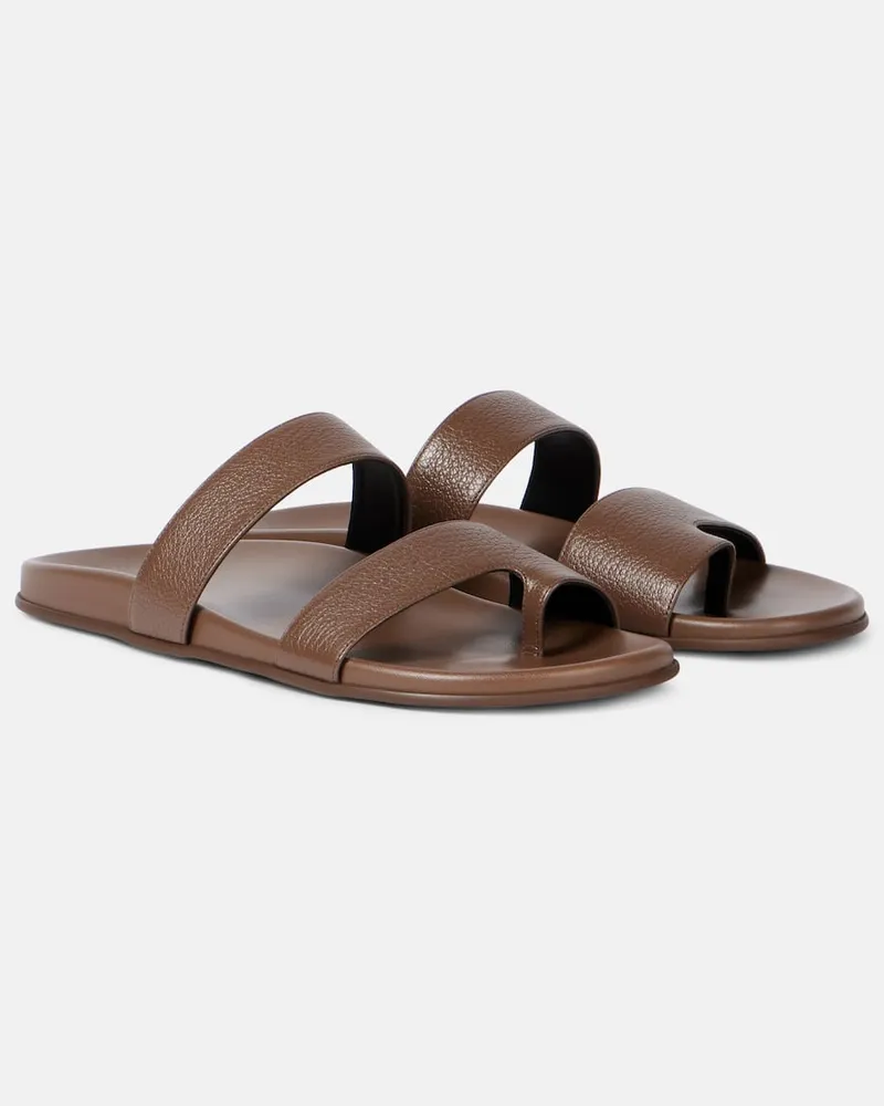 The Row Sandalen Hugh aus Leder Braun