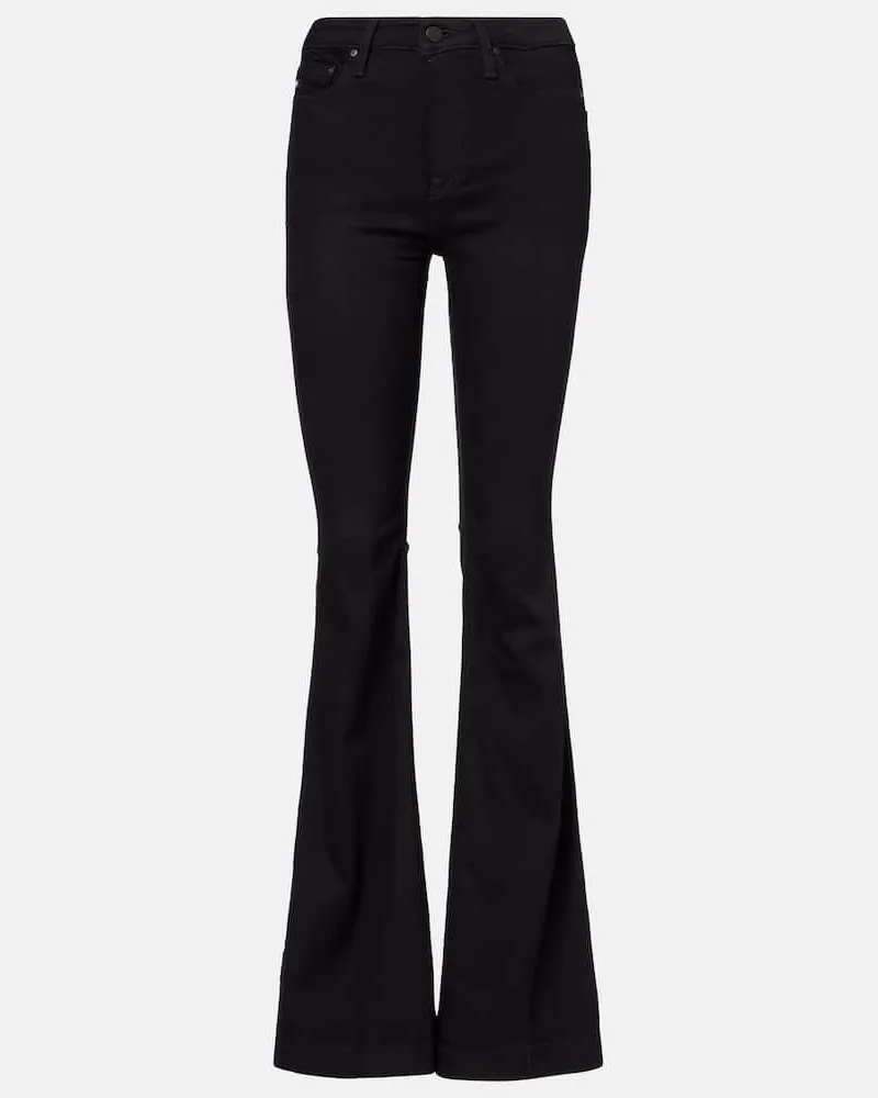 Adriano Goldschmied High-Rise Flared Jeans Tropea Schwarz