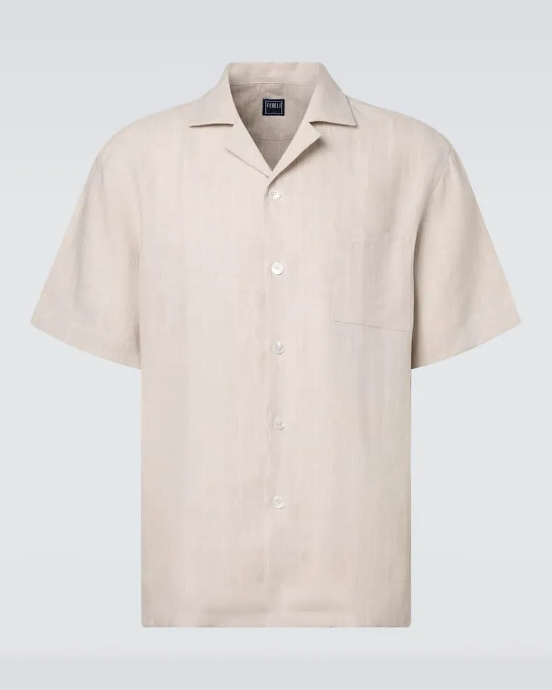 Fedeli Hemd aus Leinen Beige