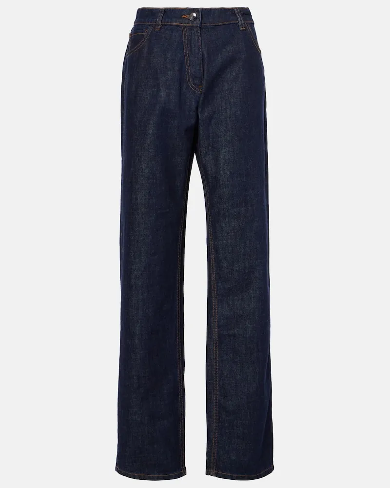 Magda Butrym Straight Jeans Blau