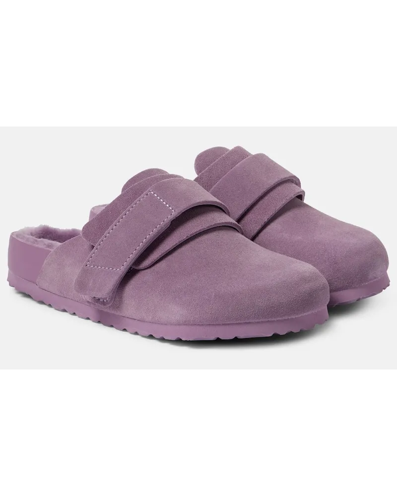 Birkenstock X Tekla Slippers Nagoya aus Veloursleder Lila