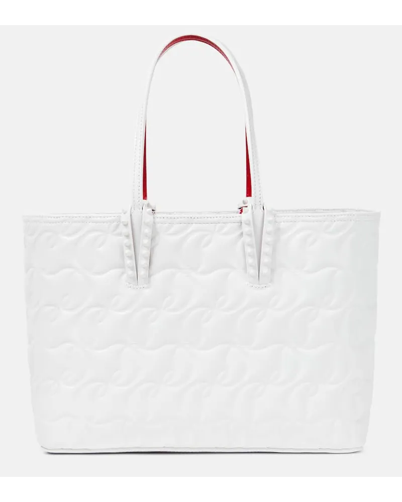 Christian Louboutin Tote Cabata Small aus Leder Weiss