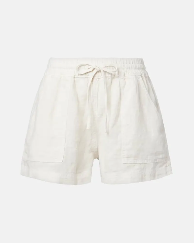 Velvet Shorts Sutton aus Leinen Weiß