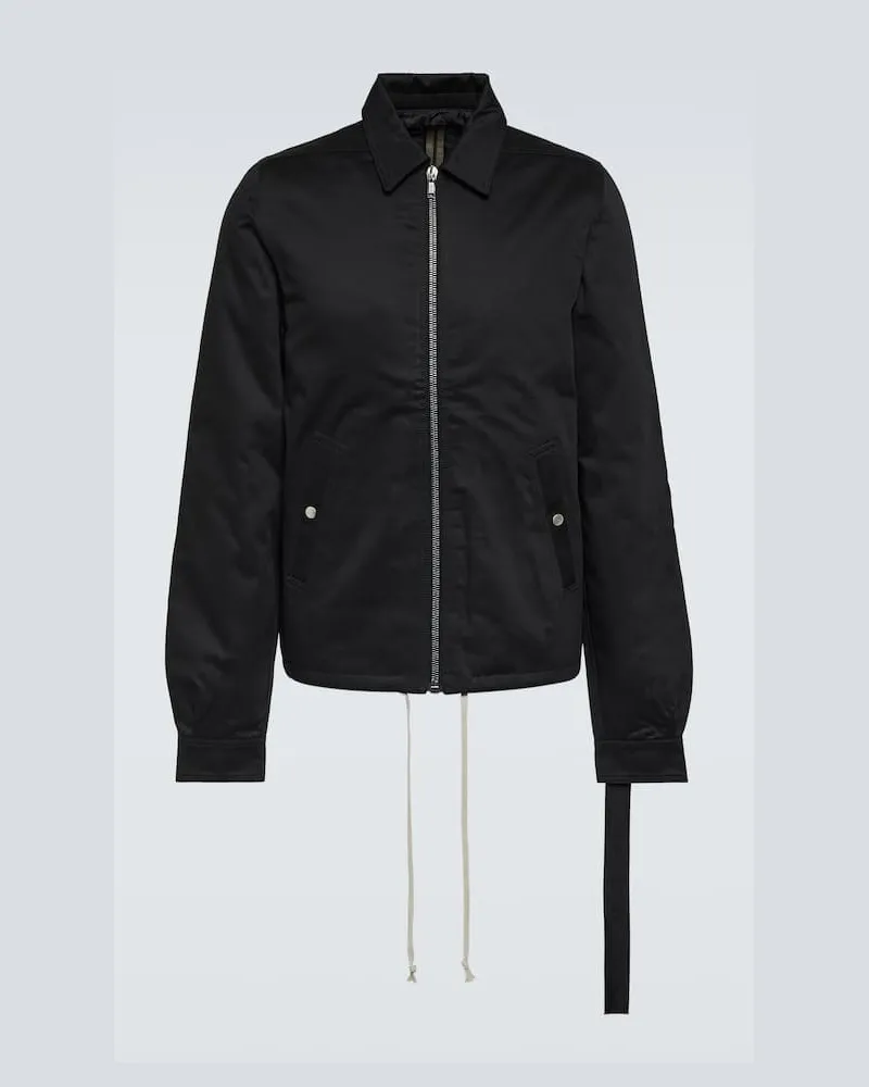 Rick Owens Jacke aus Baumwoll-Twill Schwarz
