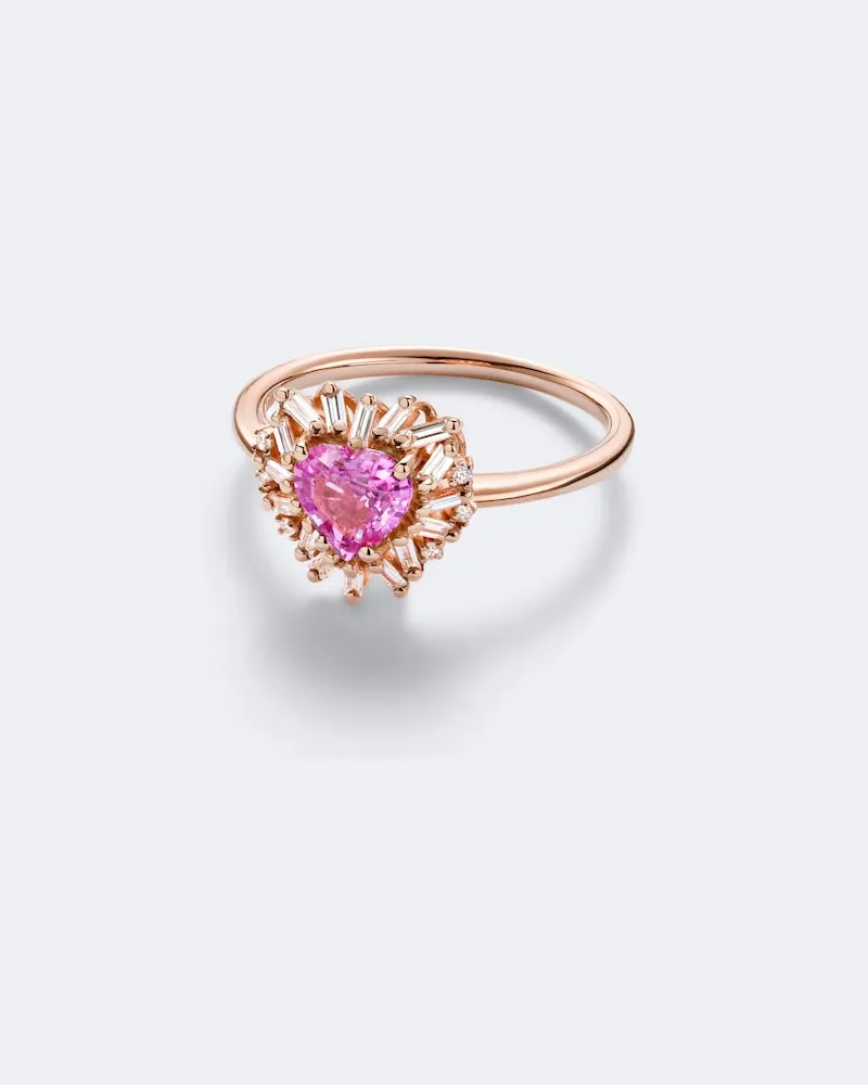 Suzanne Kalan Ring aus 18kt Roségold mit Diamanten und Saphir Gold