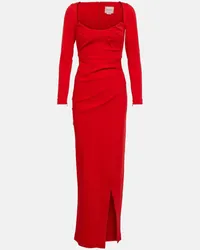 Roland Mouret Maxikleid aus Cady Rot