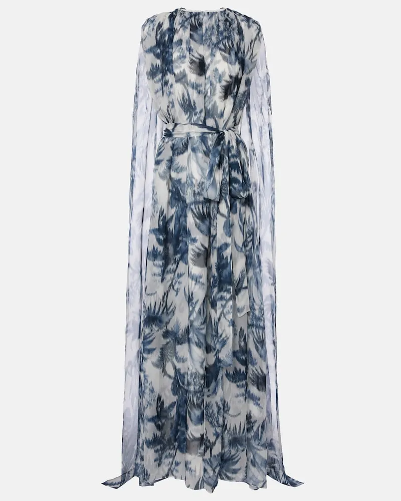 Oscar de la Renta Robe aus Seide Multicolor