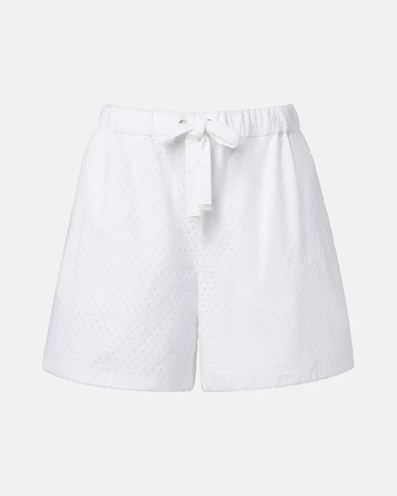 Moncler Shorts aus Baumwolle Weiß