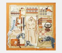 Bedrucktes Tuch aus Seiden-Twill