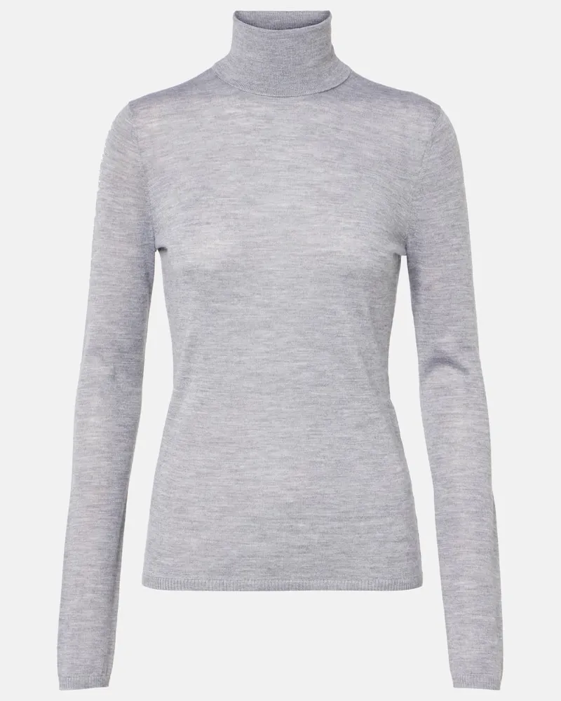 Gabriela Hearst Pullover Costa aus Kaschmir und Seide Grau