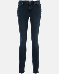 7 for all mankind Low-Rise Skinny Jeans Blau