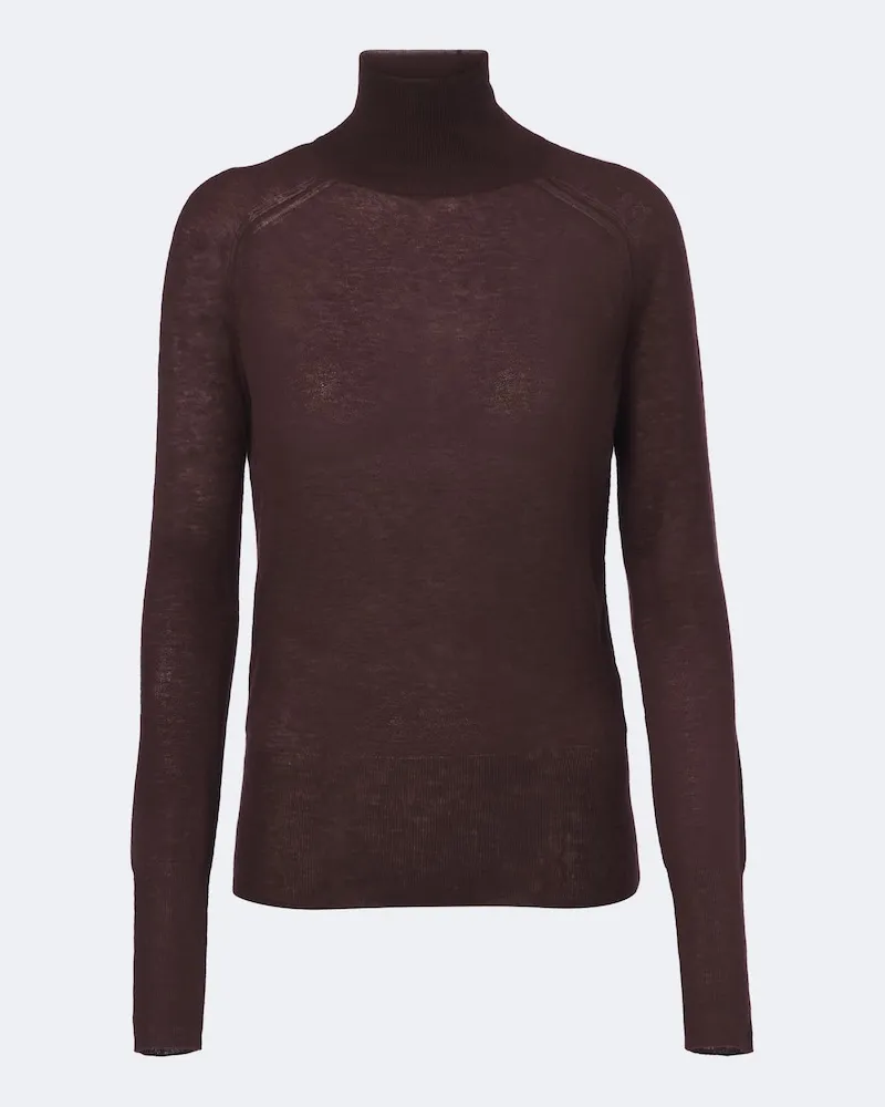 Joseph Rollkragenpullover Yara aus Kaschmir Burgunderrot