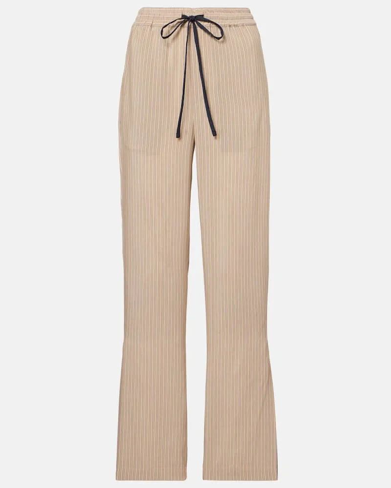 Victoria Beckham Pyjama-Hose Beige