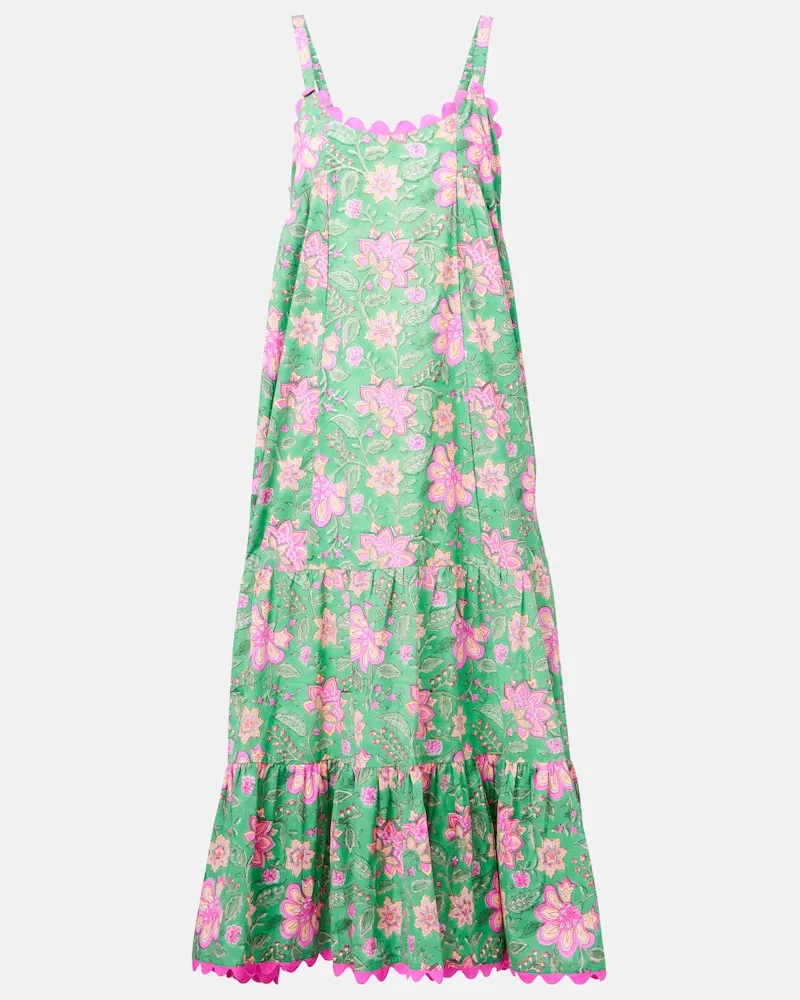 Juliet Dunn Bedrucktes Maxikleid aus Baumwolle Multicolor