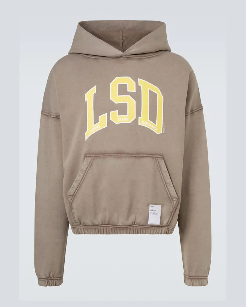 Satisfy Bedruckter Hoodie SoftCell aus Baumwolle Braun