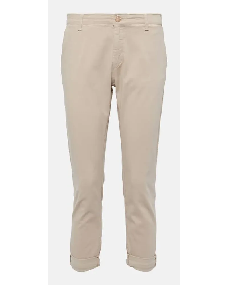 Adriano Goldschmied Mid-Rise-Hose Caden aus Twill Beige