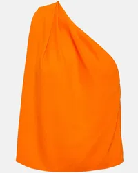 The Sei One-Shoulder-Top aus Crepe Orange