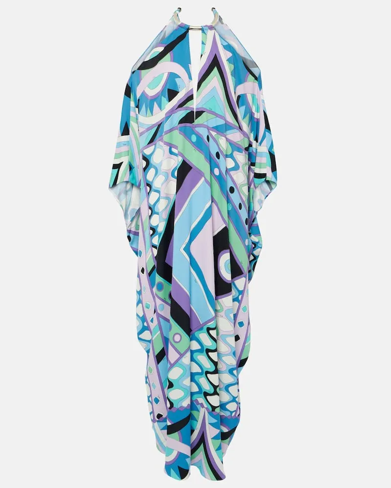 Emilio Pucci Kaftan Vivara aus Seide Multicolor
