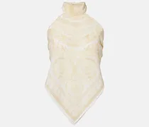 Bedrucktes Top aus Georgette