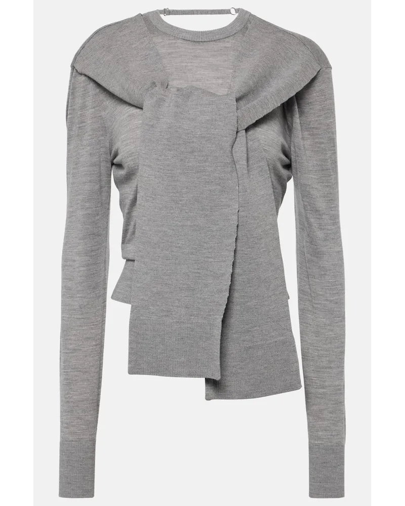 Jacquemus Pullover Le Pull Rica aus einem Wollgemisch Grau