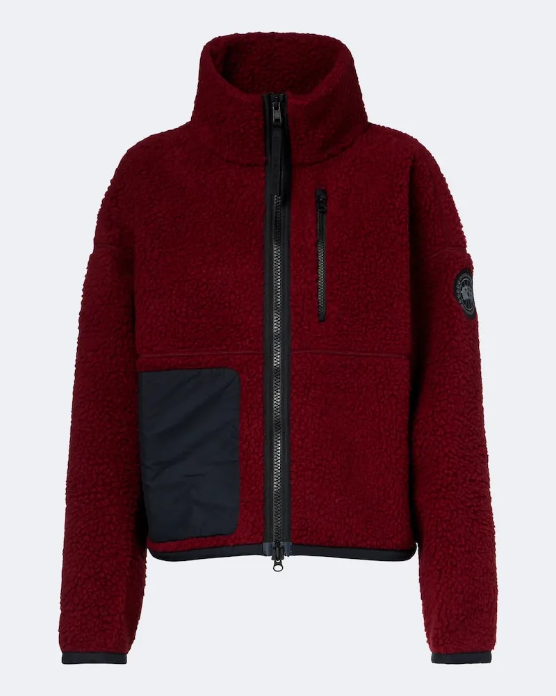 Canada Goose Jacke Simcoe aus Fleece Burgunderrot