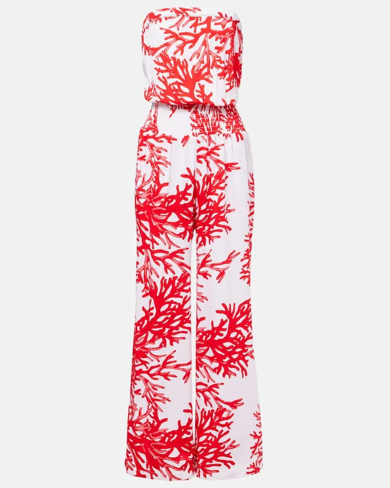 Melissa Odabash Bedruckter Jumpsuit Naomi Rot