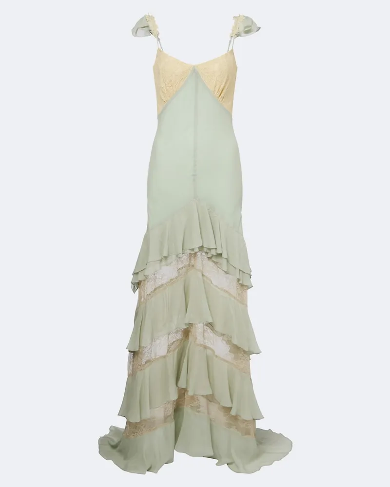De La Vali Robe Auralite mit Spitze Grün