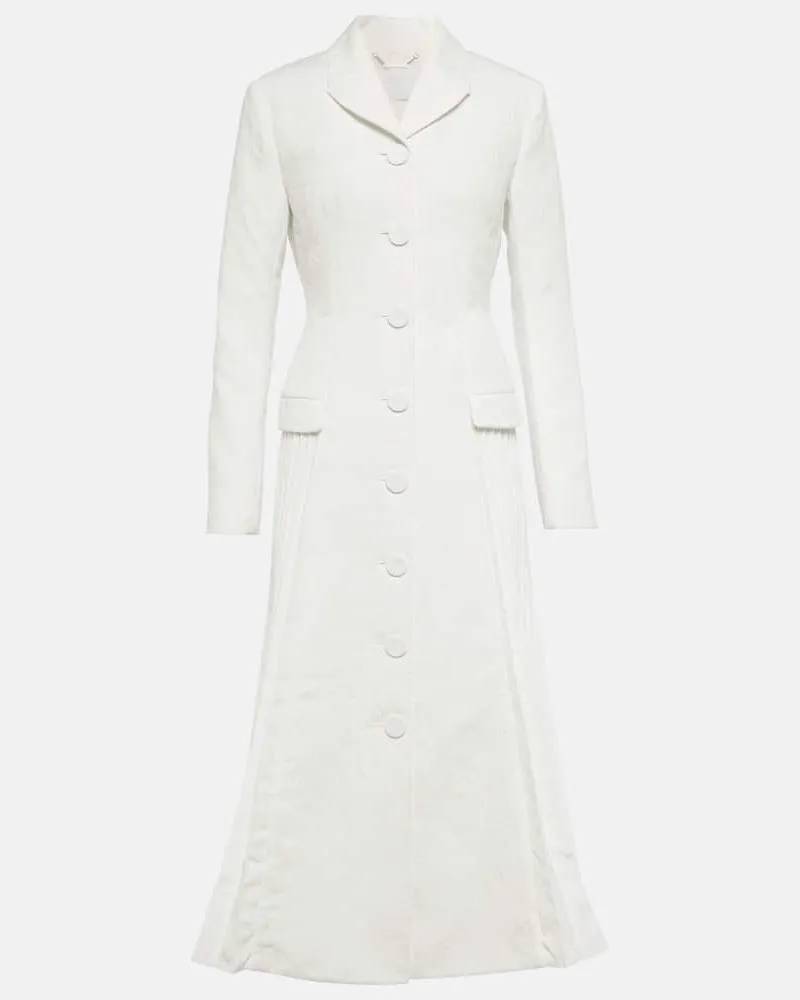 Erdem Bridal Mantel Calla aus Cloqué Weiß