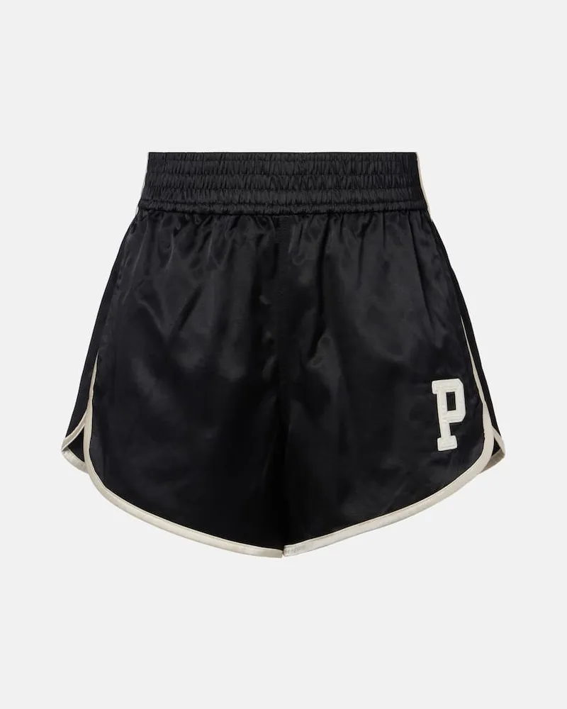 Ralph Lauren Shorts Rally aus Satin Schwarz