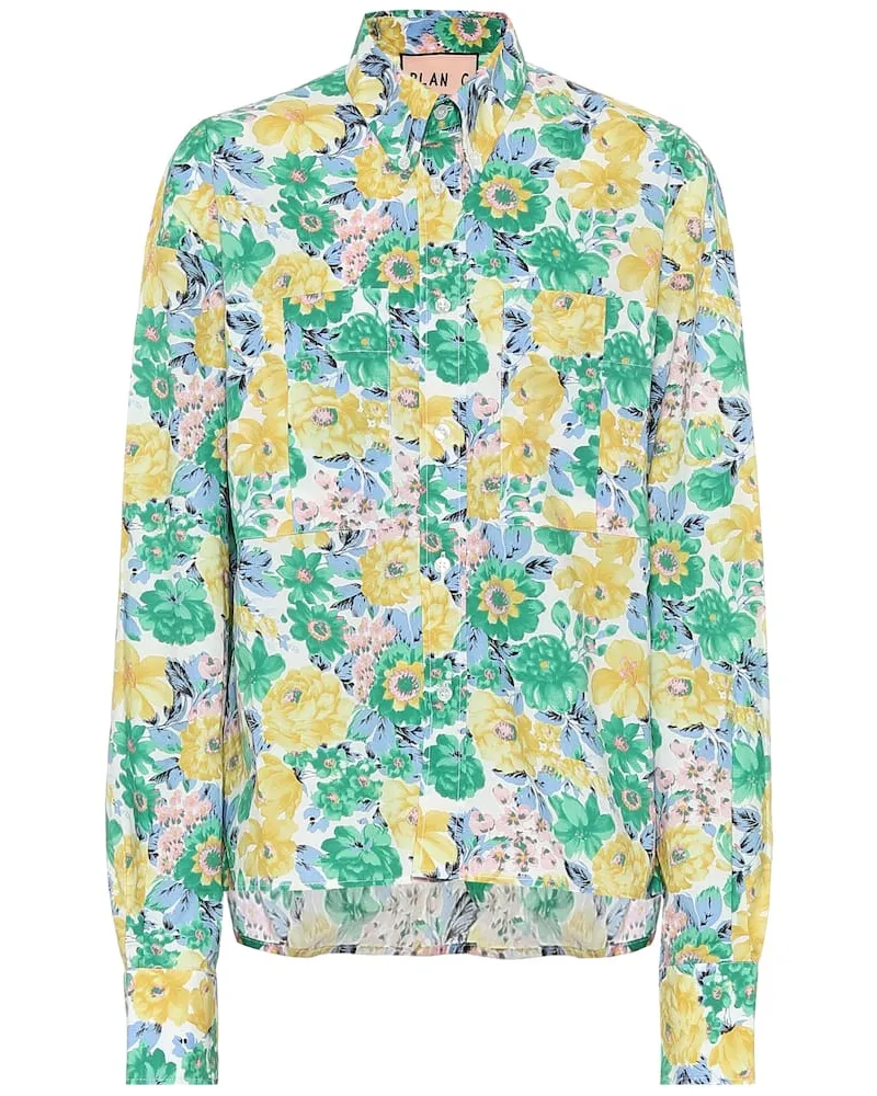 PLAN C Bluse aus Baumwolle Multicolor