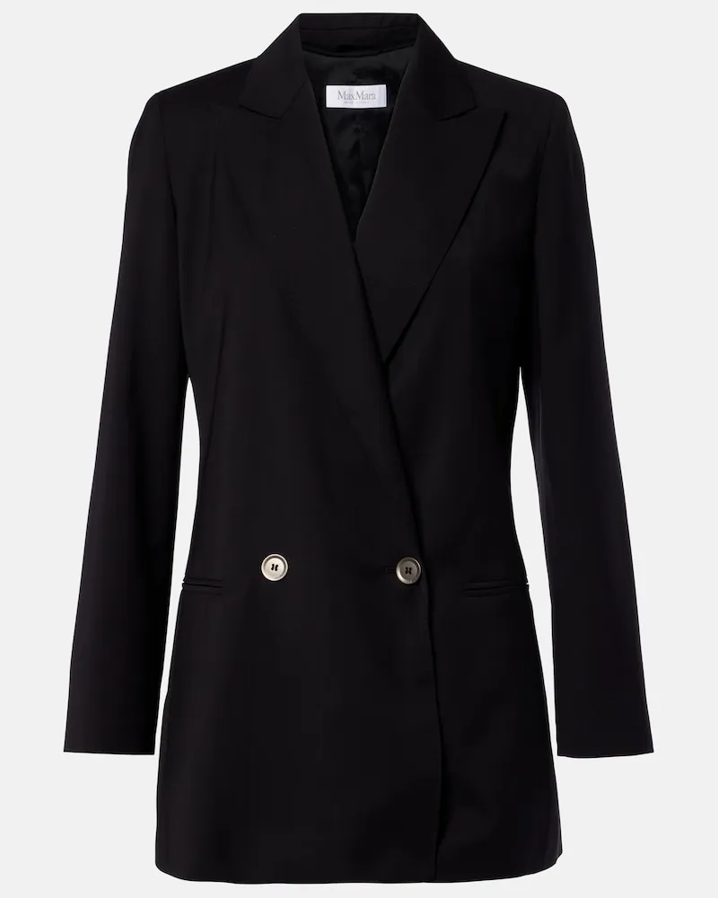 Max Mara Blazer aus Schurwolle Schwarz