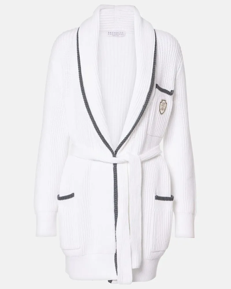 Brunello Cucinelli Cardigan aus Baumwolle Weiß