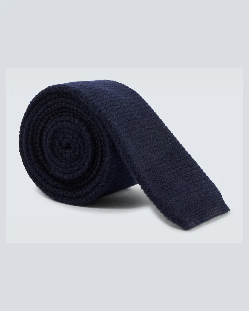 Ermenegildo Zegna Krawatte aus Kaschmir Blau