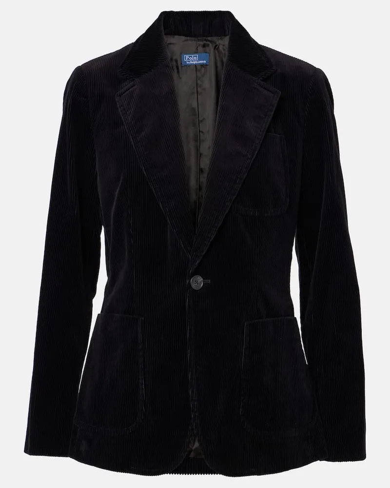Ralph Lauren Blazer aus Baumwoll-Cord Schwarz