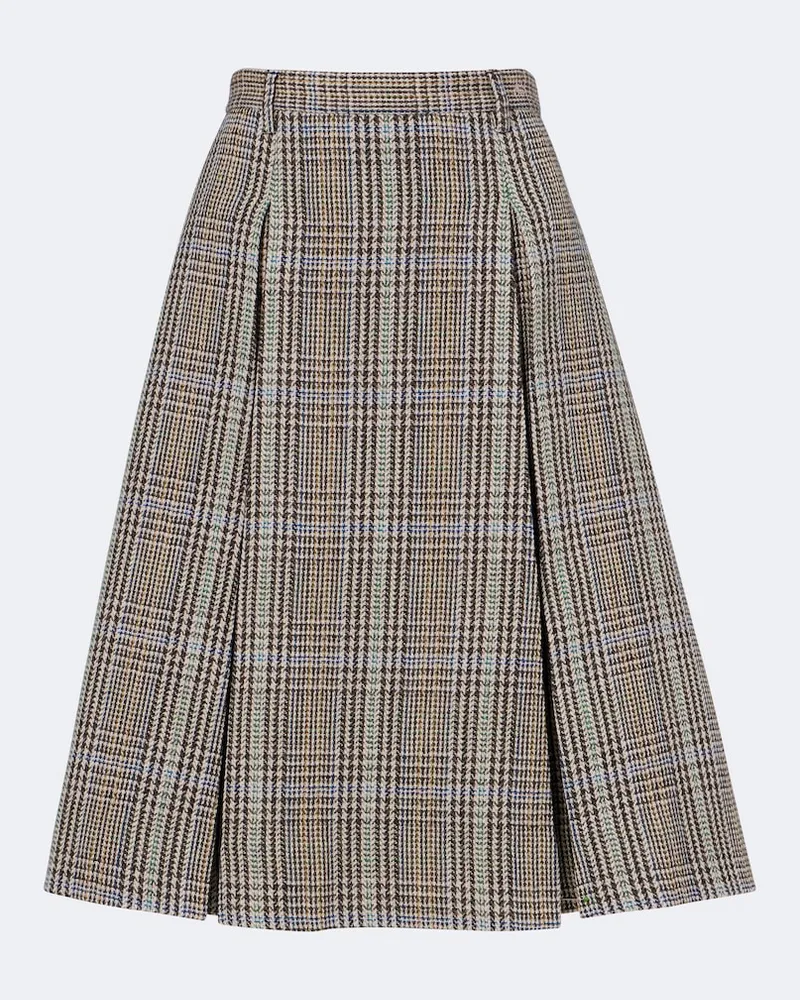Acne Studios Midirock aus Wolle Braun