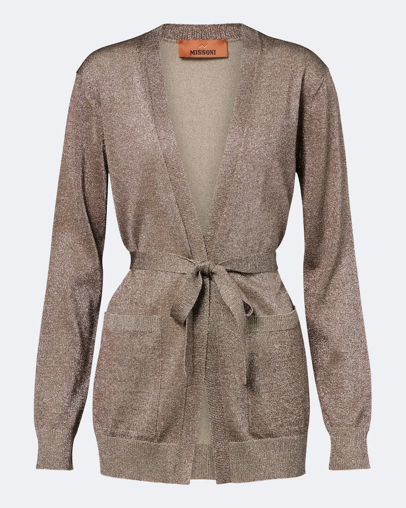 Missoni Cardigan aus Lamé Braun