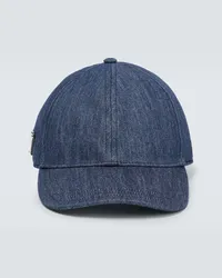 Prada Baseballcap aus Denim Blau