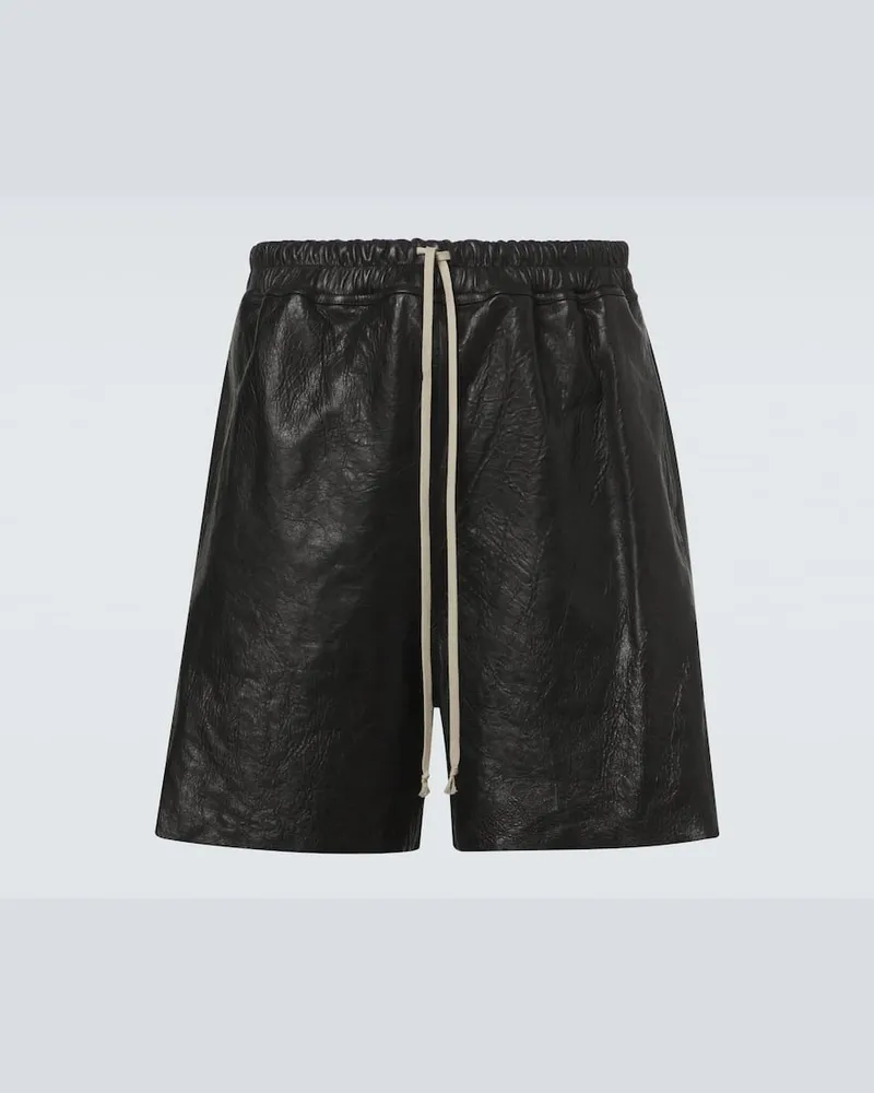 Rick Owens Bermuda-Shorts aus Leder Schwarz
