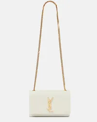 Saint Laurent Schultertasche Kate Small aus Leder Weiss