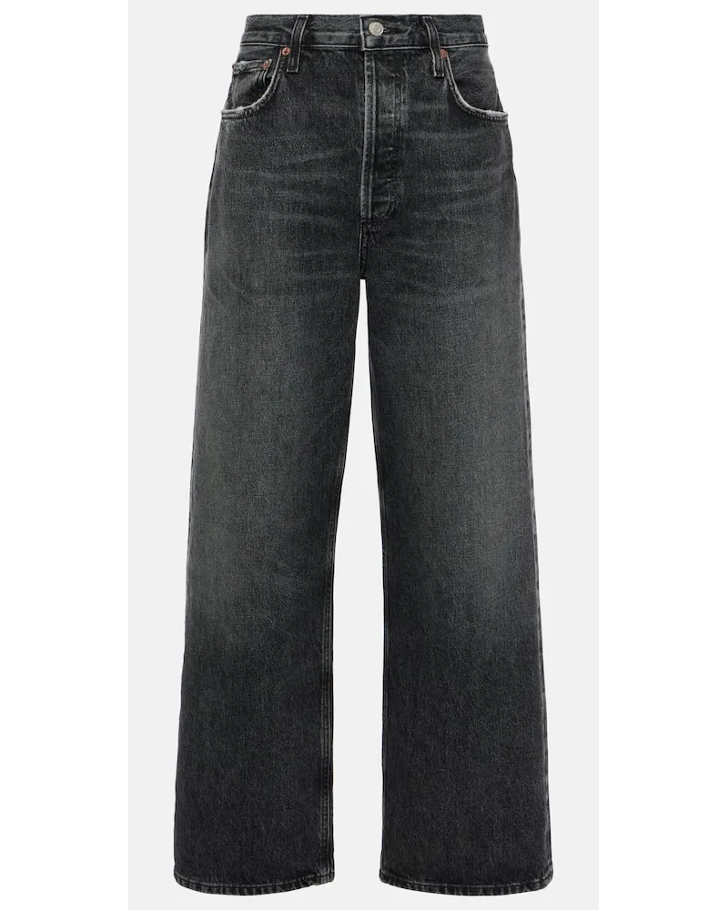 AGOLDE Wide-Leg Jeans Low Slung Baggy Schwarz