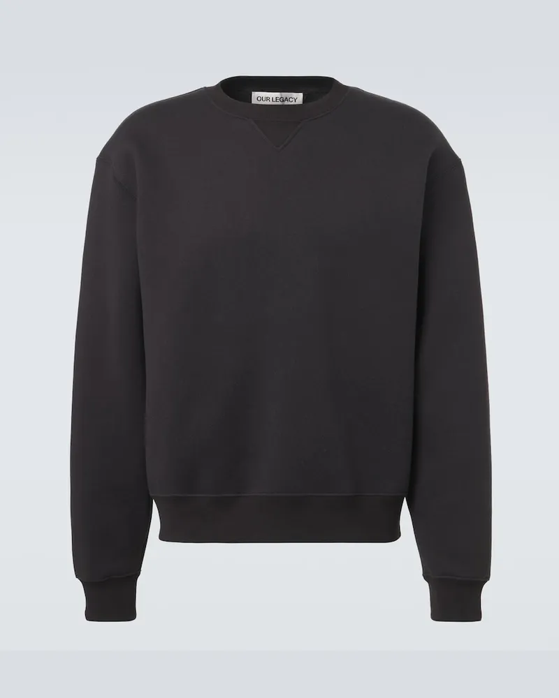 Our Legacy Sweatshirt Perfect aus Baumwolle und Wolle Schwarz