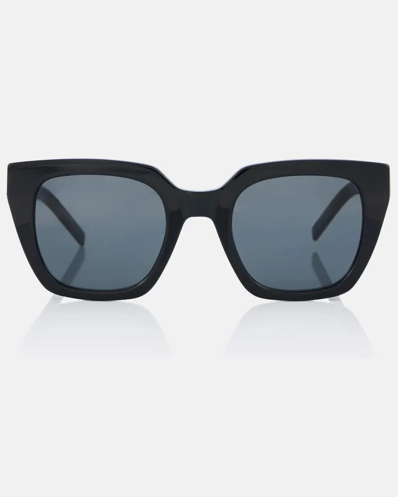 Saint Laurent Oversize-Sonnenbrille Monogram Schwarz