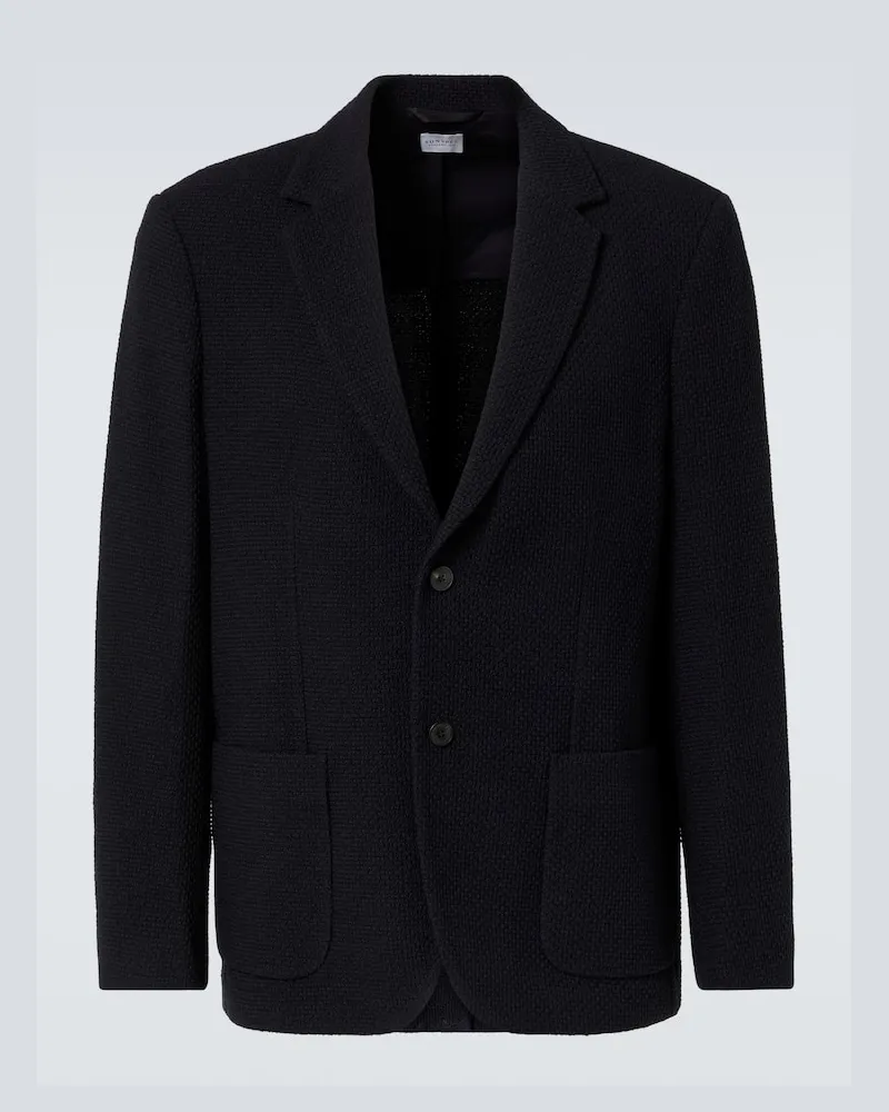 Sunspel Blazer aus Woll-Jersey Blau
