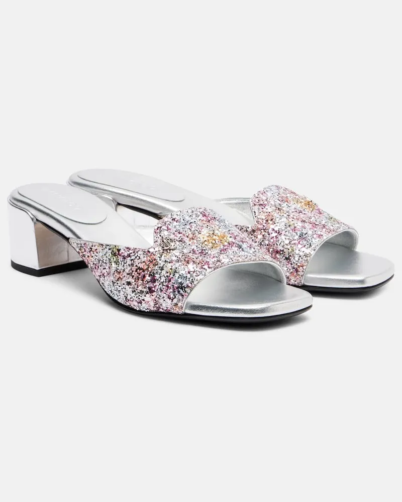 Jimmy Choo Pantoletten Dina 45 mit Glitter Multicolor