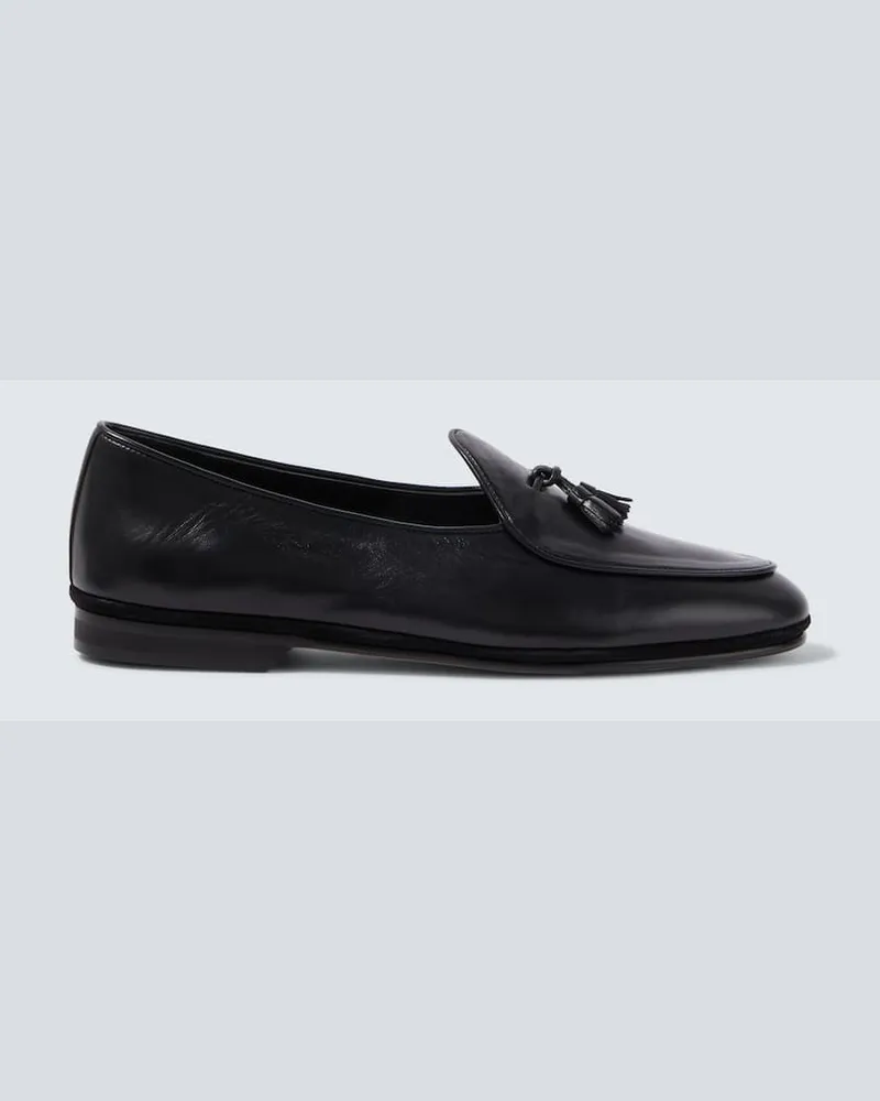Rubinacci Loafers Marfy aus Leder Schwarz