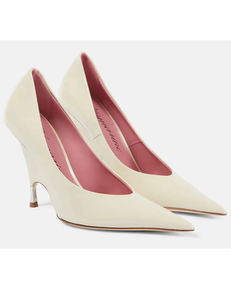 Blumarine Pumps Godiva aus Lackleder Weiss