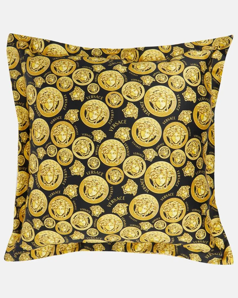 Versace Kissen Medusa Amplified aus Baumwolle Schwarz