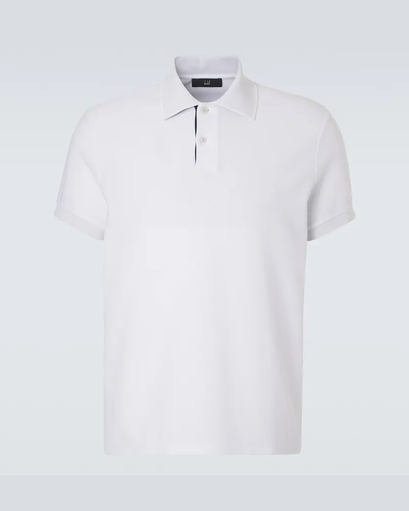 Dunhill Polohemd aus Baumwoll-Piqué Weiß