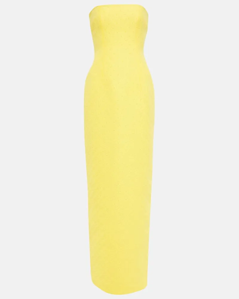 EMILIA WICKSTEAD Maxikleid Laelia aus Jacquard Gelb